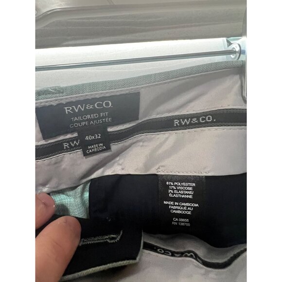 RW&Co Green‎ Mens Slacks - Size 40x32 - Picture 3 of 5